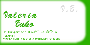 valeria buko business card